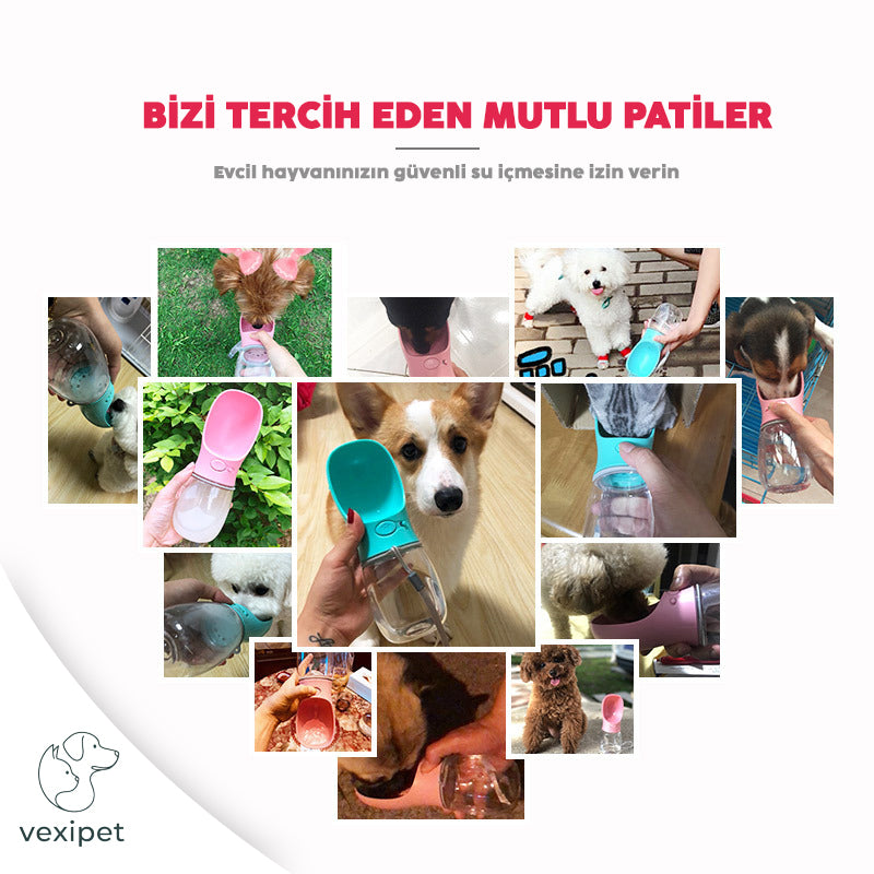 Taşınabilir Kedi & Köpek Su Matarası