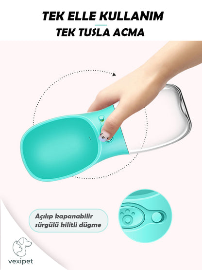 Taşınabilir Kedi & Köpek Su Matarası